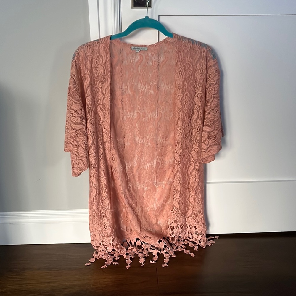 pink floral kimono